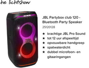 Aanbieding: JBL Partybox club 120 - Bluetooth Party Speak