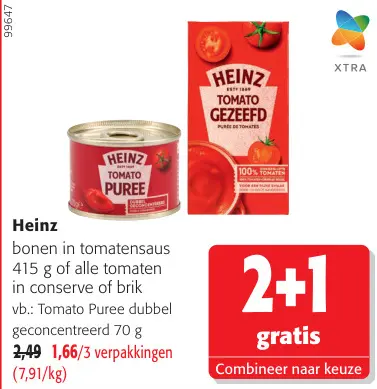 Promotie: bonen in tomatensaus of alle tomaten in conse