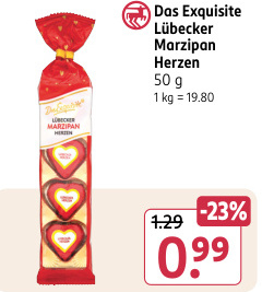 Aanbieding: Lübecker Marzipan Herzen