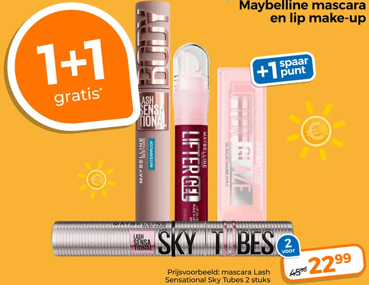 Aanbieding: Mascara en lip make-up