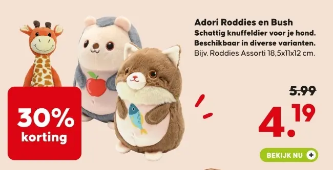 Aanbieding: Adori Roddies en Bush