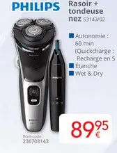 Offre: Rasoir + tondeuse nez