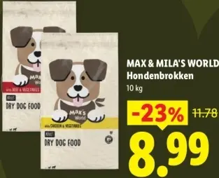 Aanbieding: MAX & MILA'S WORLD Hondenbrokken