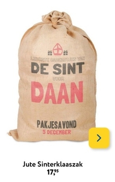 Aanbieding: Jute Sinterklaaszak