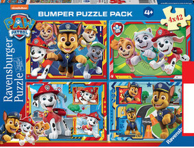 Aanbieding: Puzzel Paw Patrol 4 x 42 stukjes 