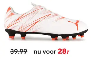 Aanbieding: Puma Attacanto FG kinder voetbalschoenen wit rood