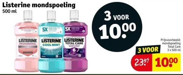 Aanbieding: Listerine mondspoeling