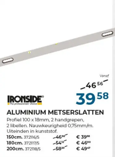 Promotie: Aluminium metserslatten