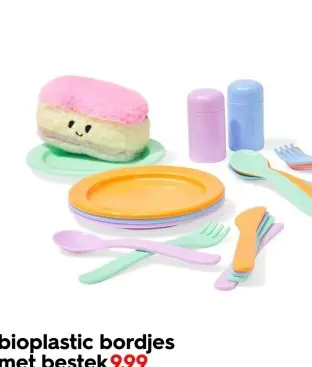 Aanbieding: bioplastic bordjes met bestek