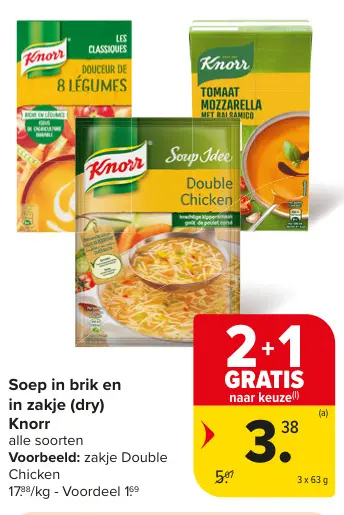 Promotie: Soep in brik en in zakje (dry)