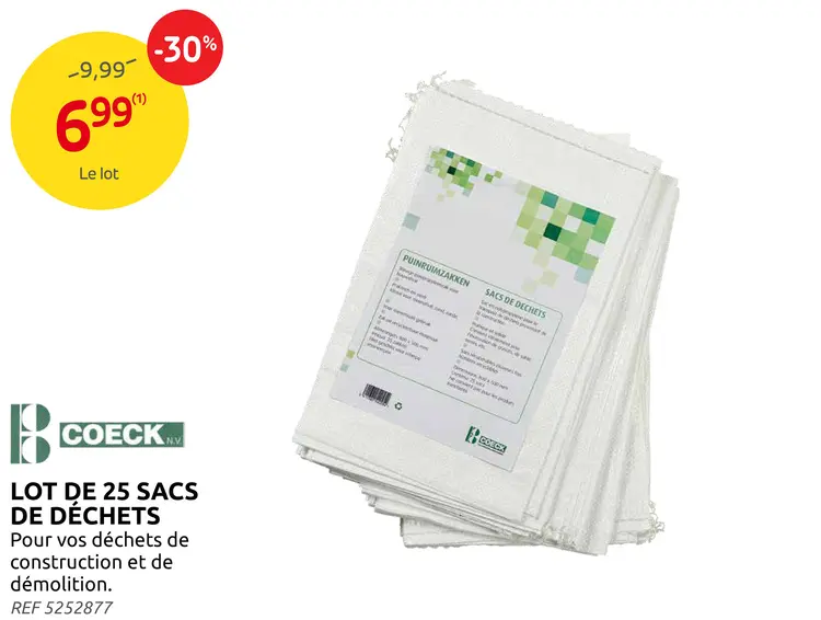Offre: Lot de 25 sacs de déchets
