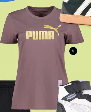 Aanbieding: Puma ESS Metallic No. 1 Logo dames sport T-shirt paars