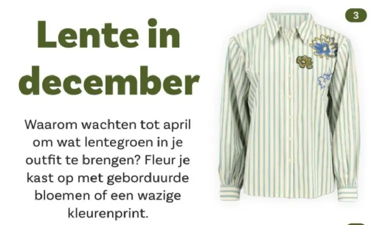 Promotie: Shirt met geborduurde bloemen