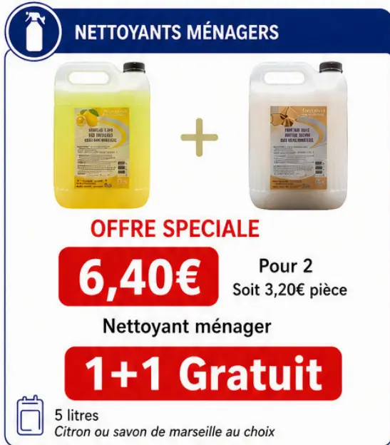 Offre: Nettoyants ménagers