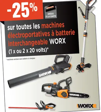 Aanbieding: machines électroportatives à batterie interchangeable