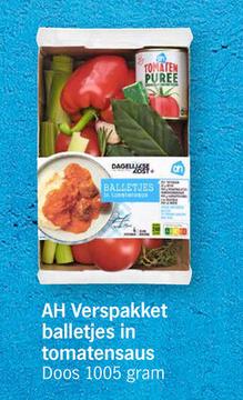 Aanbieding: AH Verspakket balletjes in tomatensaus