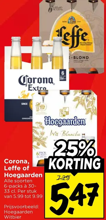 Aanbieding: Corona, Leffe of Hoegaarden