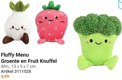 Aanbieding: Fluffy Menu Groente en Fruit Knuffel