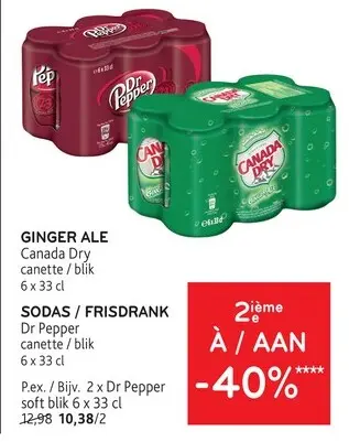 Offre: Ginger ale / Sodas / Frisdrank