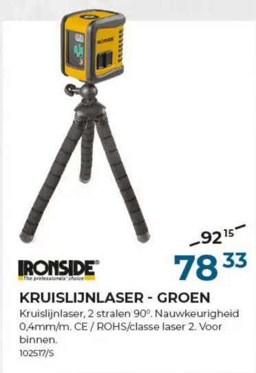 Promotie: Kruislijnlaser - groen