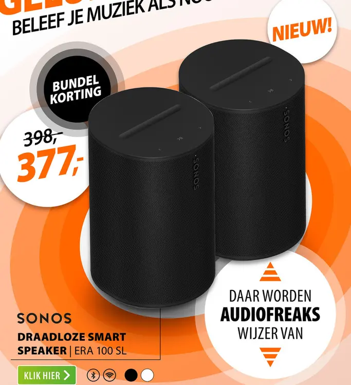 Aanbieding: Sonos Era 100 SL Zwart