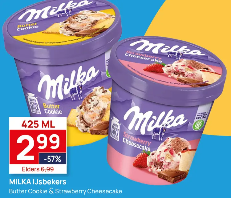 Aanbieding: IJsbekers Butter Cookie & Strawberry Cheesecake
