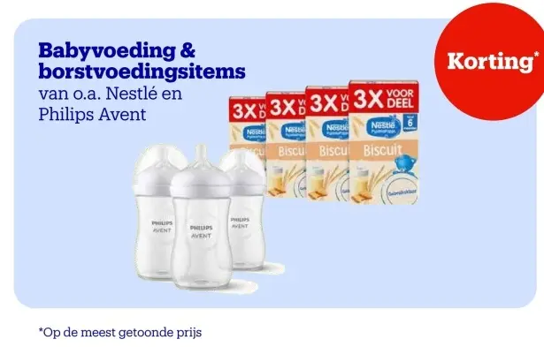Promotie: Babyvoeding & borstvoedingsitems
