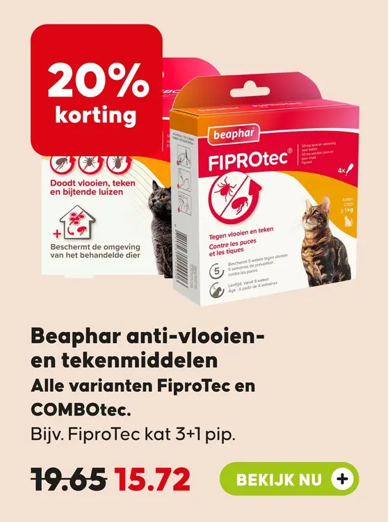 Aanbieding: Beaphar anti-vlooien- en tekenmiddelen