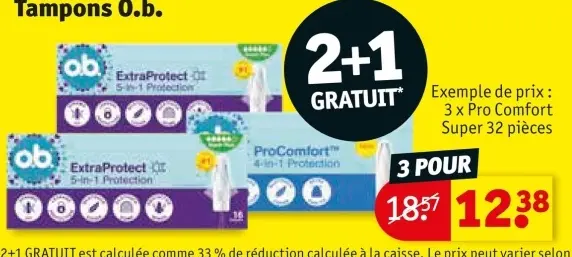 Offre: Tampons O.b.