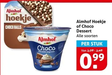 Aanbieding: Almhof Hoekje of Choco Dessert