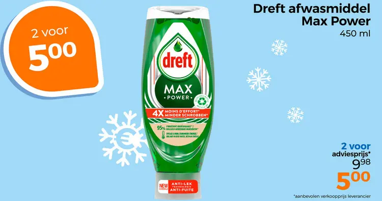 Aanbieding: afwasmiddel Max Power