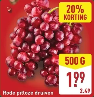 Aanbieding: Rode pitloze druiven