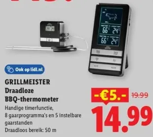 Aanbieding: Draadloze BBQ-thermometer