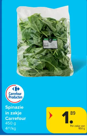 Promotie: Spinazie in zakje