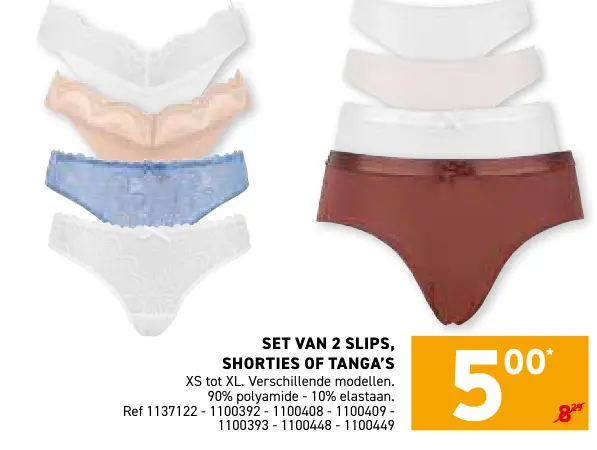 Promotie: Slips, shorties of tanga's