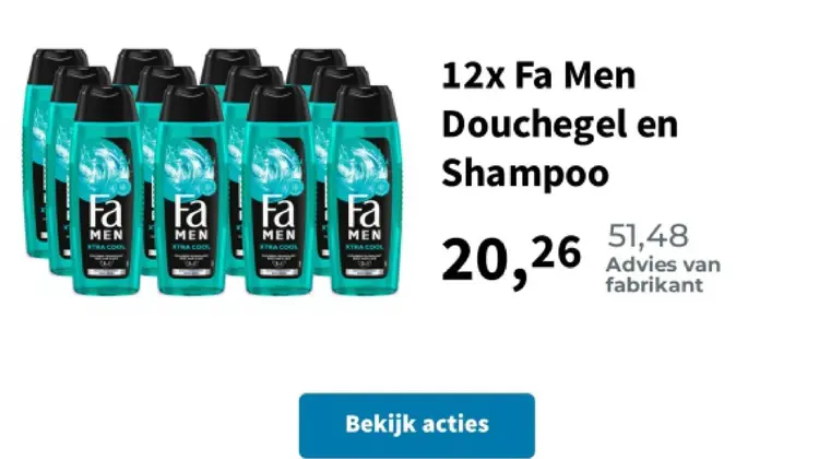 Aanbieding: Fa Men Douchegel en Shampoo
