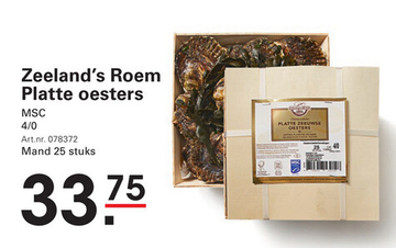 Aanbieding: Zeeland's Roem Platte oesters