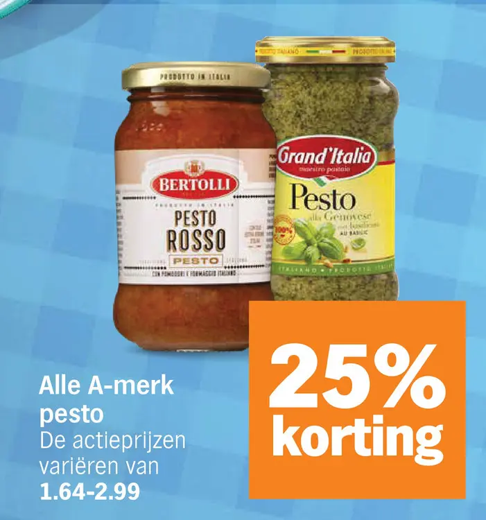 Aanbieding: A-merk pesto