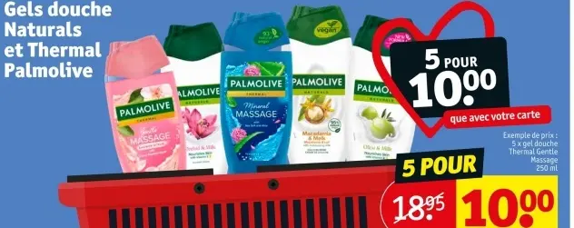 Offre: Gels douche Naturals et Thermal