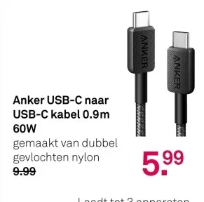 Aanbieding: USB-C naar USB-C kabel