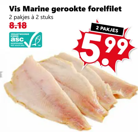 Aanbieding: Gerookte forelfilet