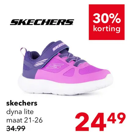 Aanbieding: Skechers Dyna Lite meisjes sneakers roze paars