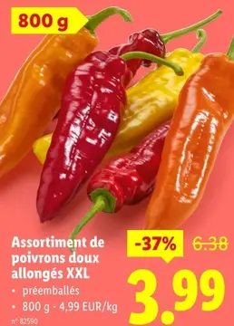 Offre: Assortiment de poivrons doux allongés XXL