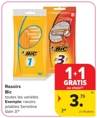 Offre: Rasoirs