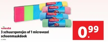 Aanbieding: 3 schuursponsjes of 1 microvezel schoonmaakdoek