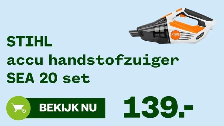 Aanbieding: STIHL accu handstofzuiger SEA 20 set