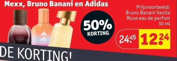 Promotie: Mexx, Bruno Banani en Adidas