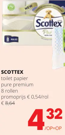 Promotie: toilet papier pure premium