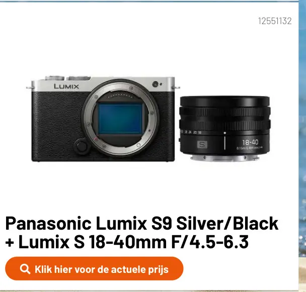 Promotie: Panasonic Lumix S9 Silver/Black + Lumix S 18-