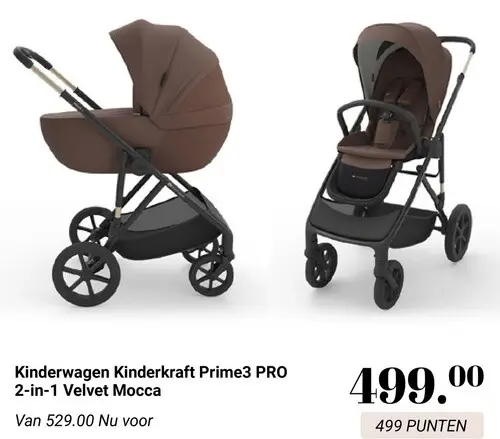 Aanbieding: Kinderwagen Prime3 PRO 2-in-1 Velvet Mocca